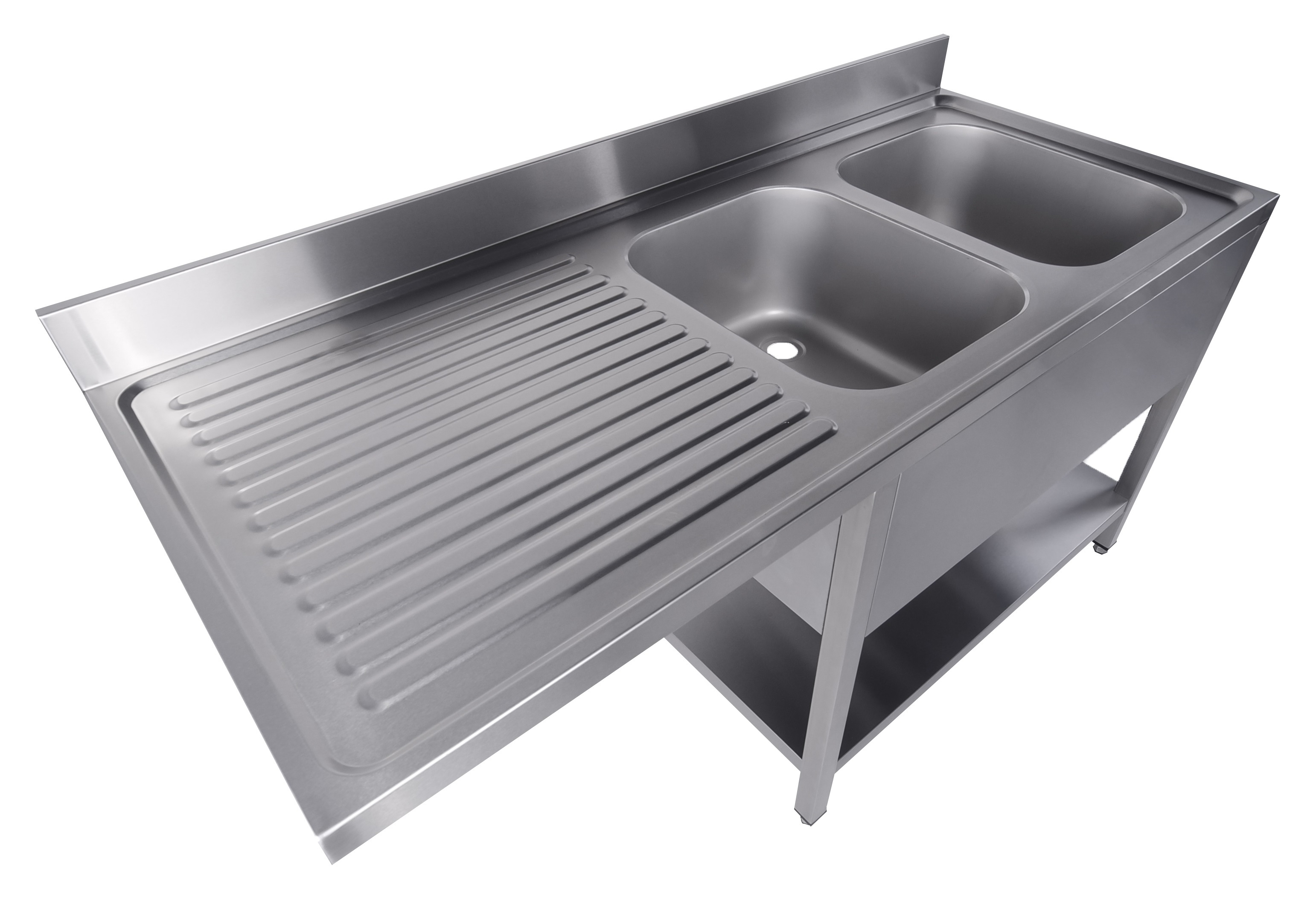 700 BLOC-ÉVIER ÉTAGÈRE LAVE-VAISSELLE DÉMONTABLE 2 À DROITE 1600 COMBISTEEL 7333.1425