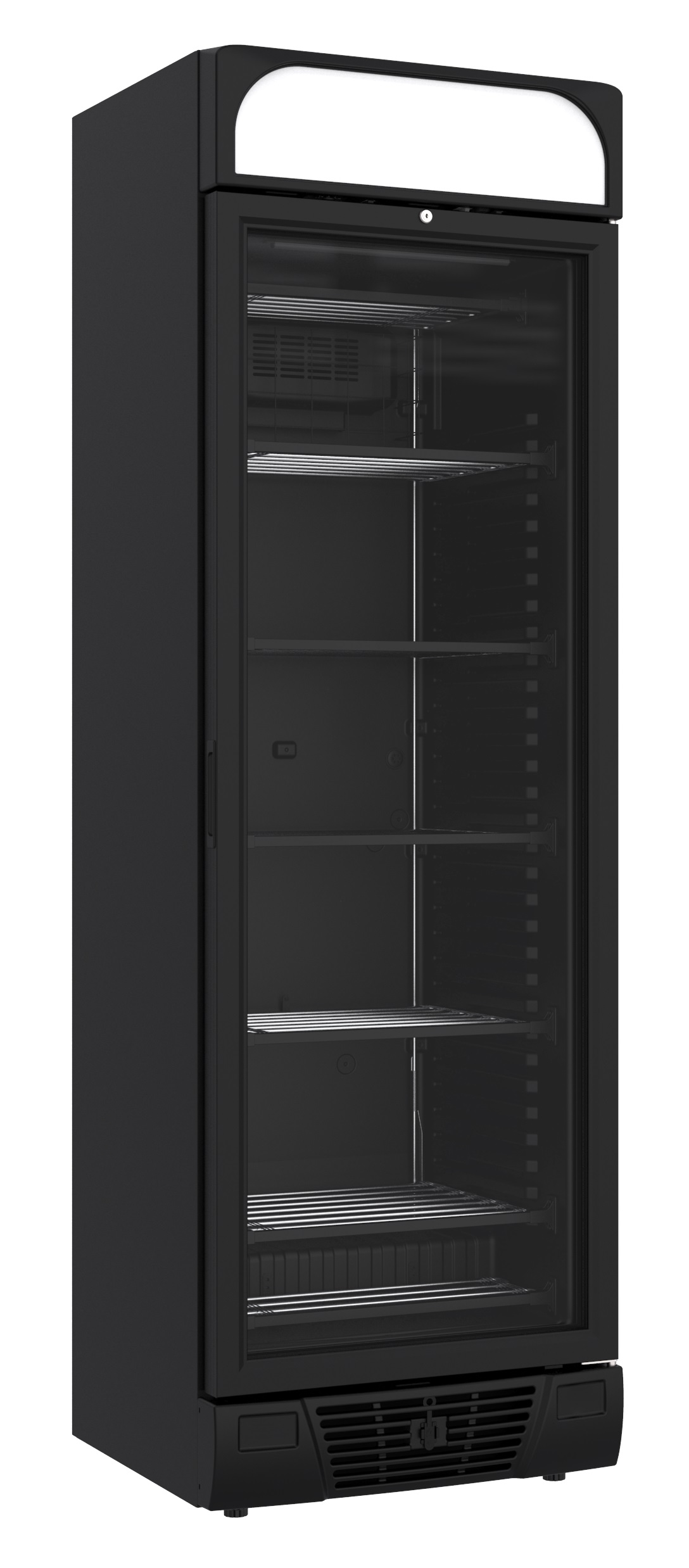 CONGÉLATEUR 1 PORTE EN VERRE NOIR 382L COMBISTEEL 7464.0060