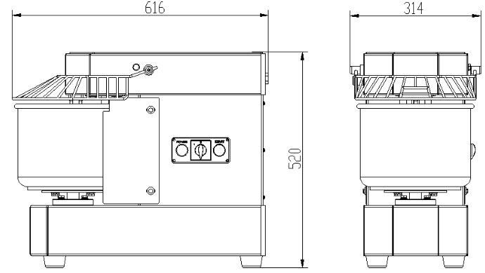 PÉTRIN À SPIRALES 10L COMBISTEEL 7062.0105