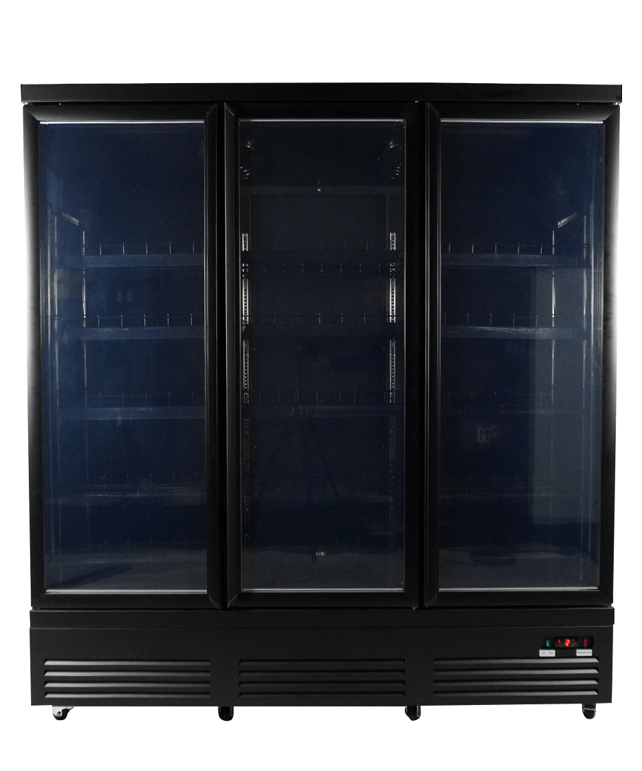 RÉFRIGÉRATEUR 3 PORTES EN VERRE NOIR CEB-1600R BL COMBISTEEL 7526.0110
