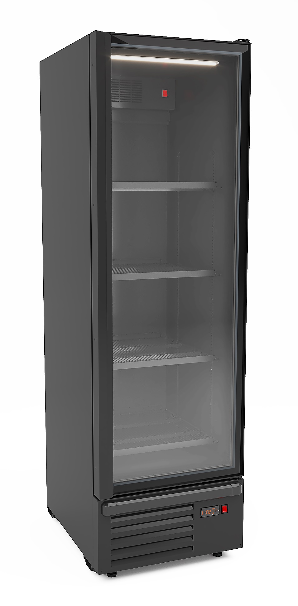 RÉFRIGÉRATEUR 1 PORTE EN VERRE NOIR 550L COMBISTEEL 7072.1100
