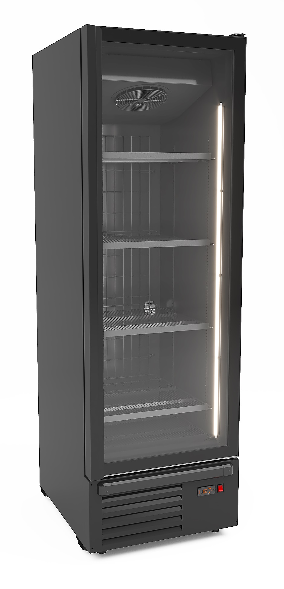 CONGÉLATEUR 1 PORTE EN VERRE NOIR 500L COMBISTEEL 7072.1135