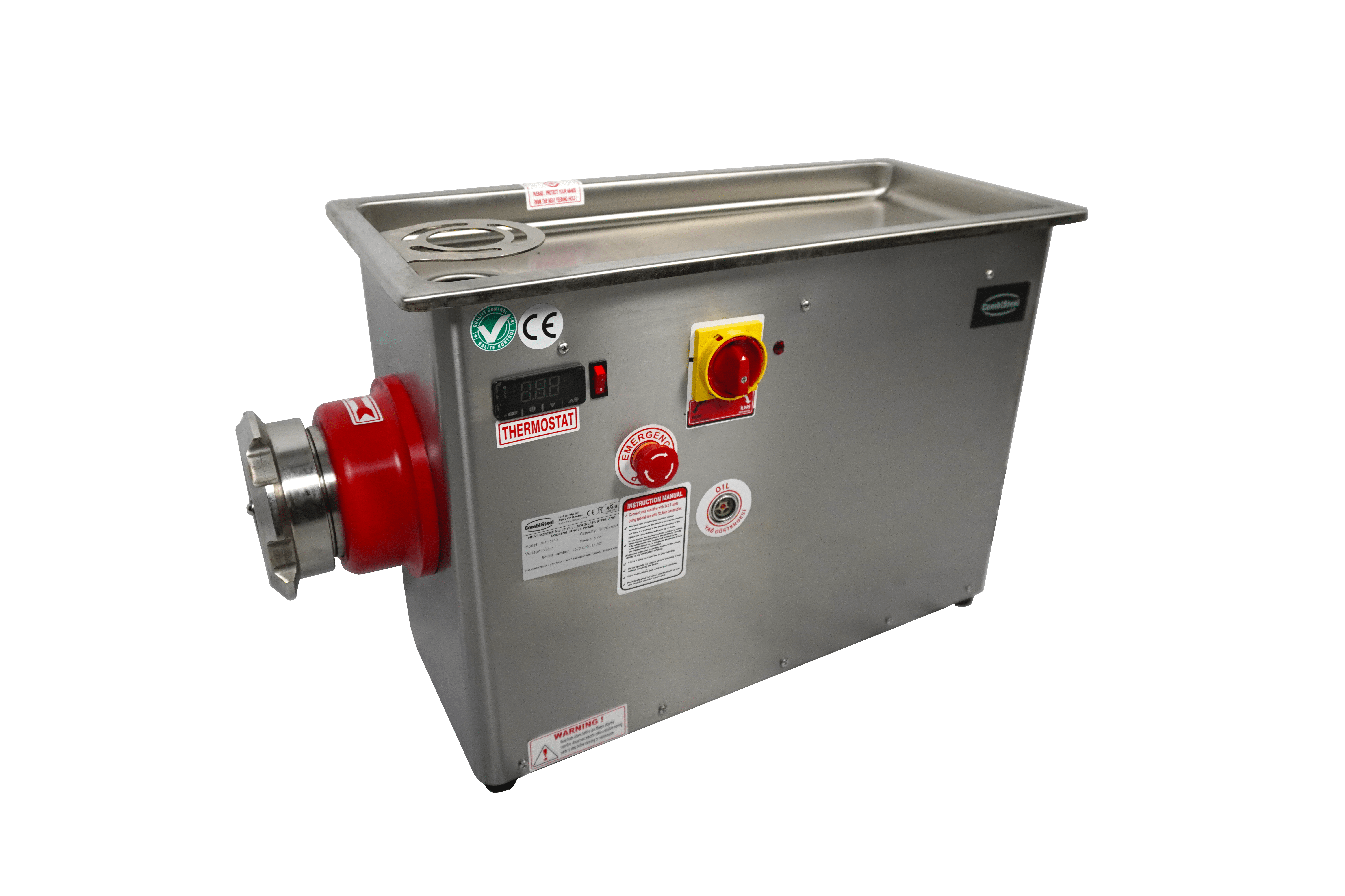 HACHOIR 22 - 450KG/H 400V - AVEC TÊTE FIXE RÉFRIGÉRÉE COMBISTEEL 7073.0075