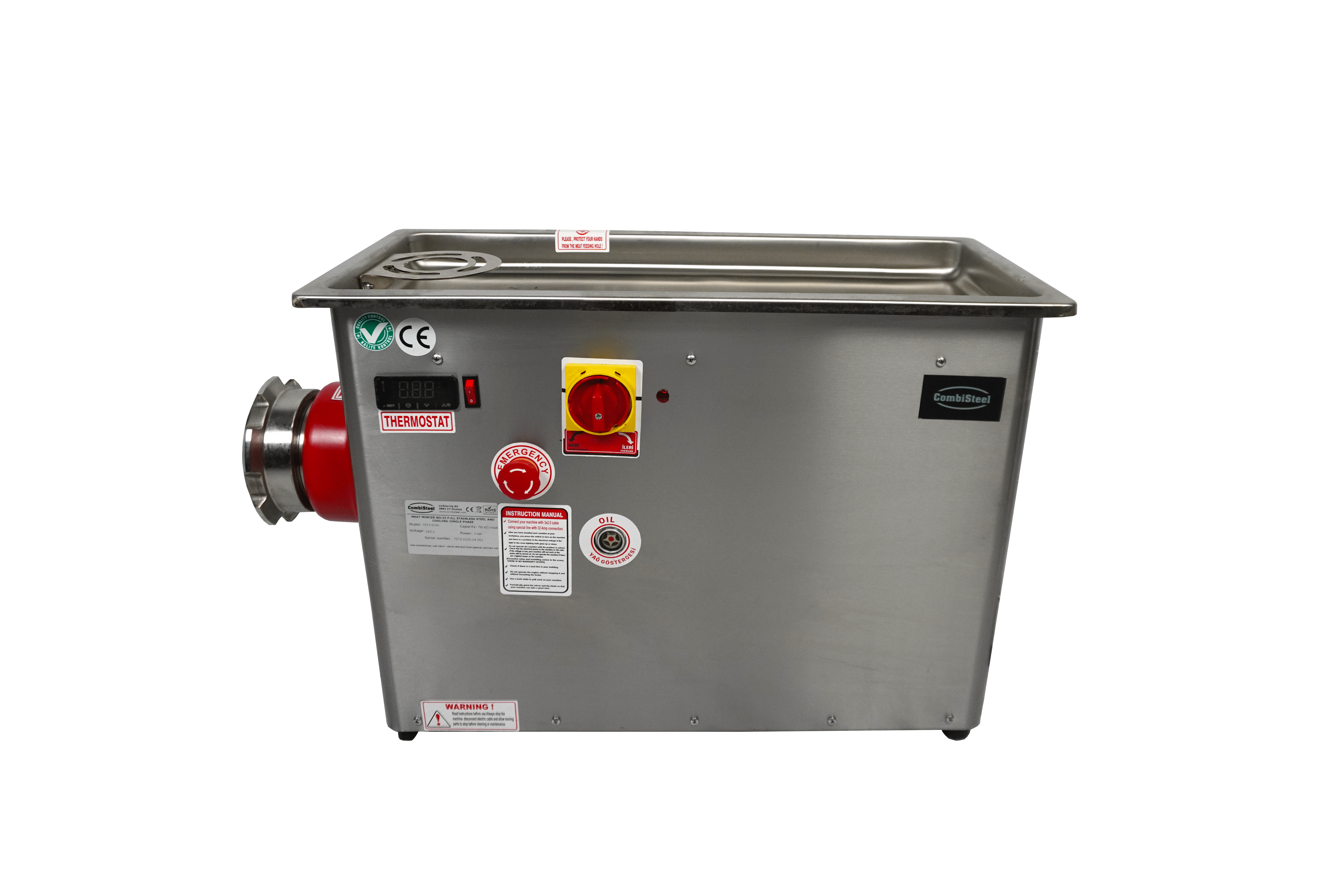 HACHOIR 32 - 750KG/H 400V - AVEC TÊTE FIXE RÉFRIGÉRÉE COMBISTEEL 7073.0105