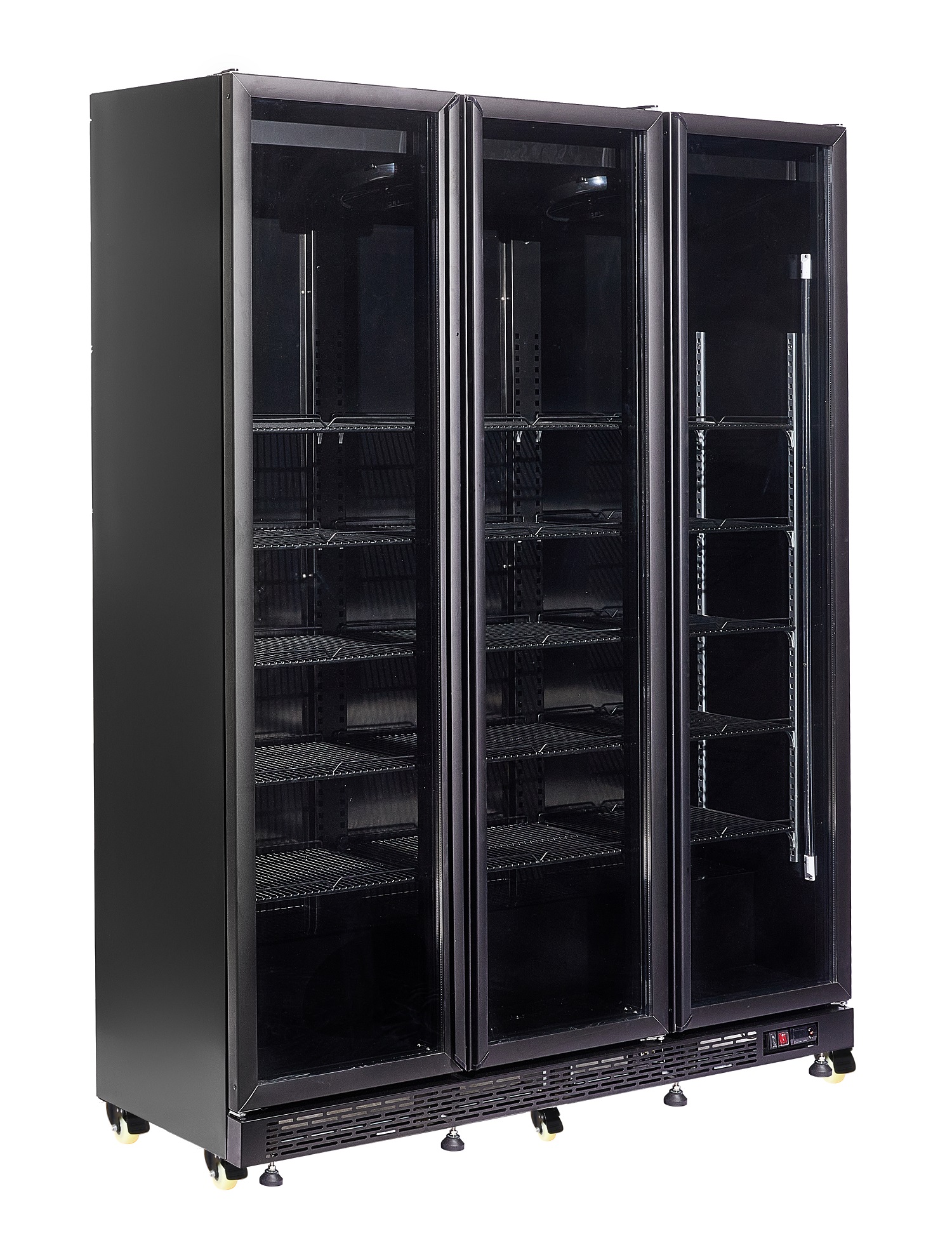 RÉFRIGÉRATEUR 3 PORTES EN VERRE NOIR NAP-1200  *TRANSPORT SUR DEMANDE* COMBISTEEL 7455.1920