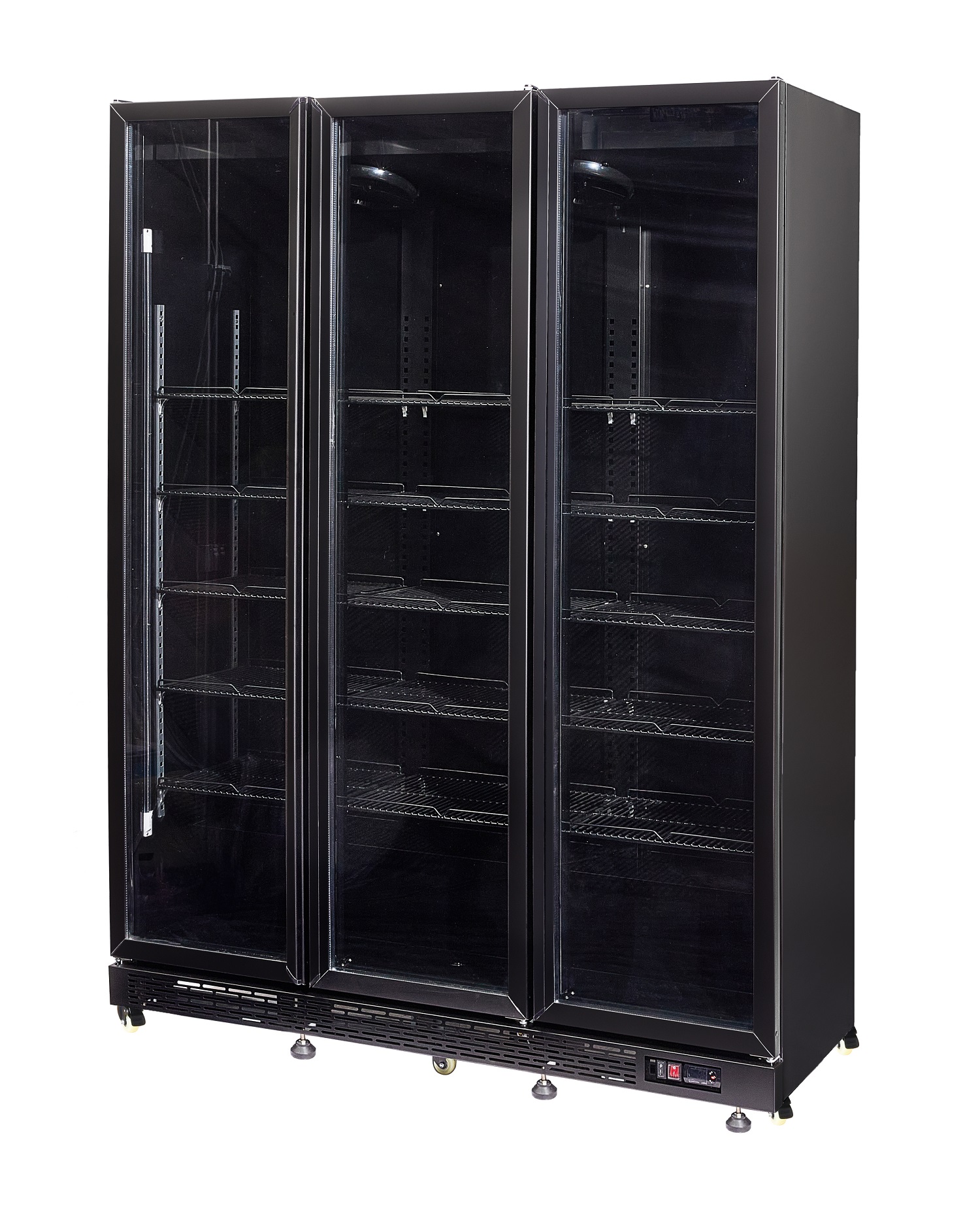 RÉFRIGÉRATEUR 3 PORTES EN VERRE NOIR NAP-1200  *TRANSPORT SUR DEMANDE* COMBISTEEL 7455.1920
