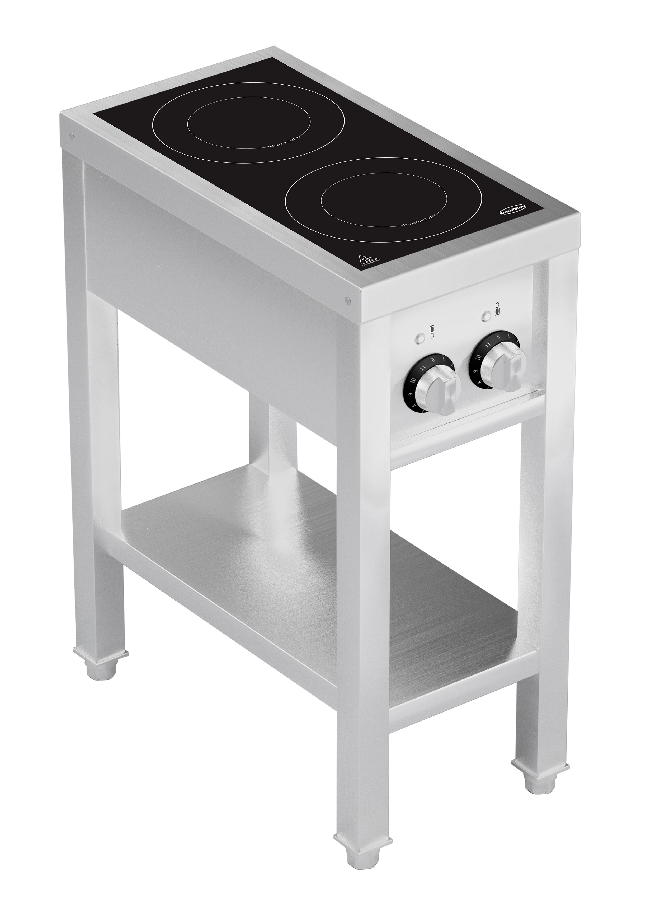 CUISINIÈRE À INDUCTION 2 ZONES AVEC ESSOUS OUVERT COMBISTEEL 7505.0030