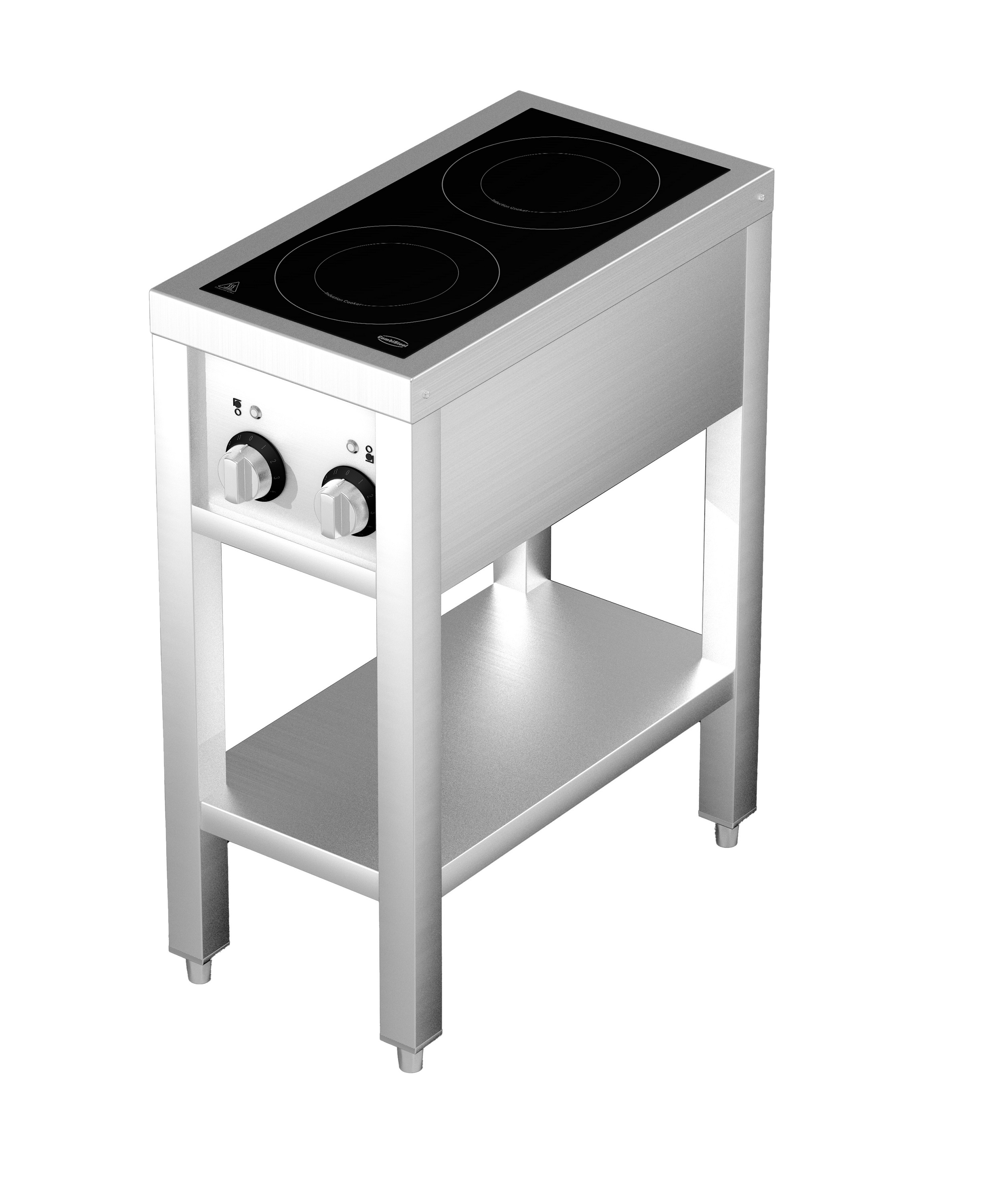 CUISINIÈRE À INDUCTION 2 ZONES AVEC ESSOUS OUVERT COMBISTEEL 7505.0030