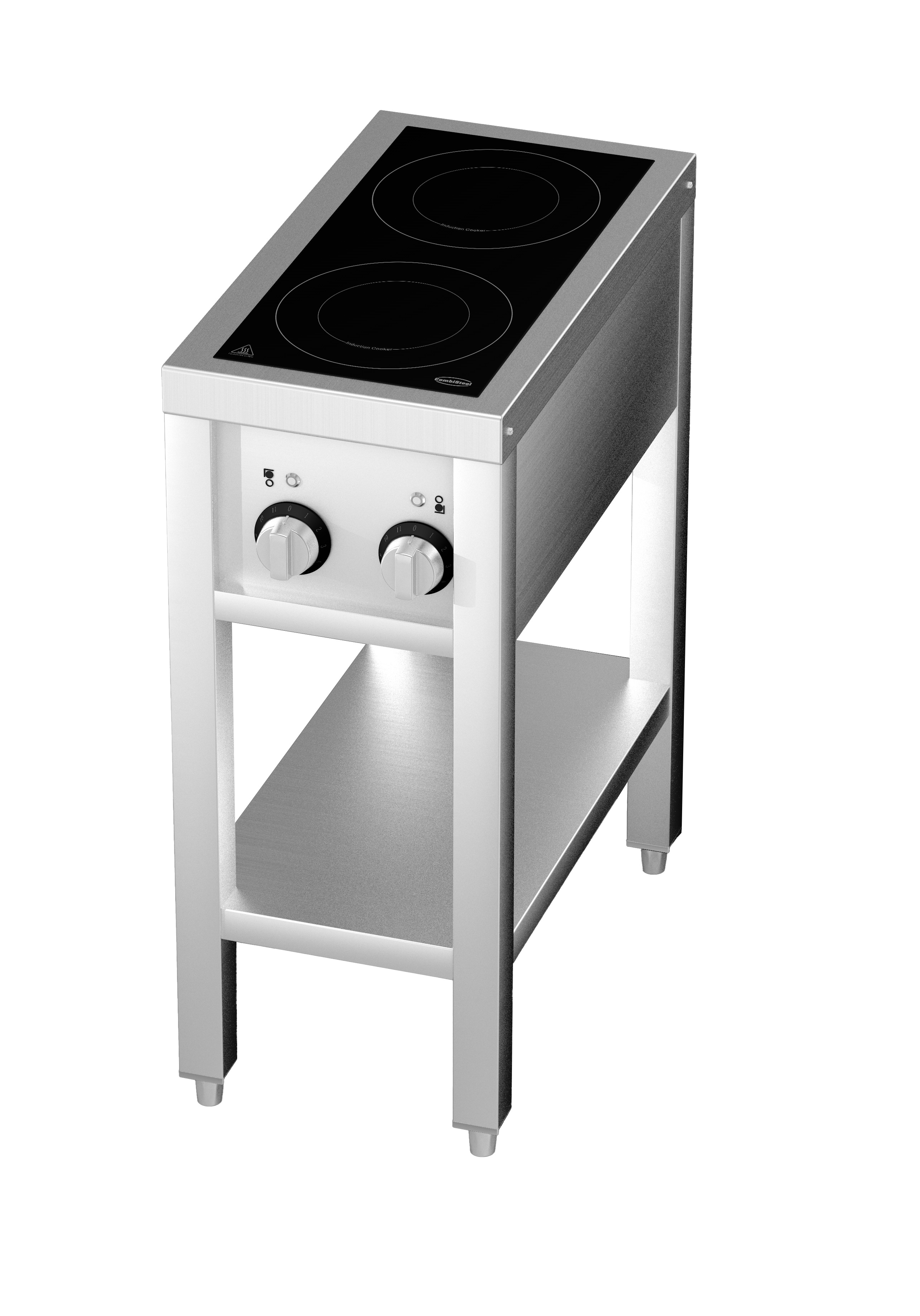 CUISINIÈRE À INDUCTION 2 ZONES AVEC ESSOUS OUVERT COMBISTEEL 7505.0030