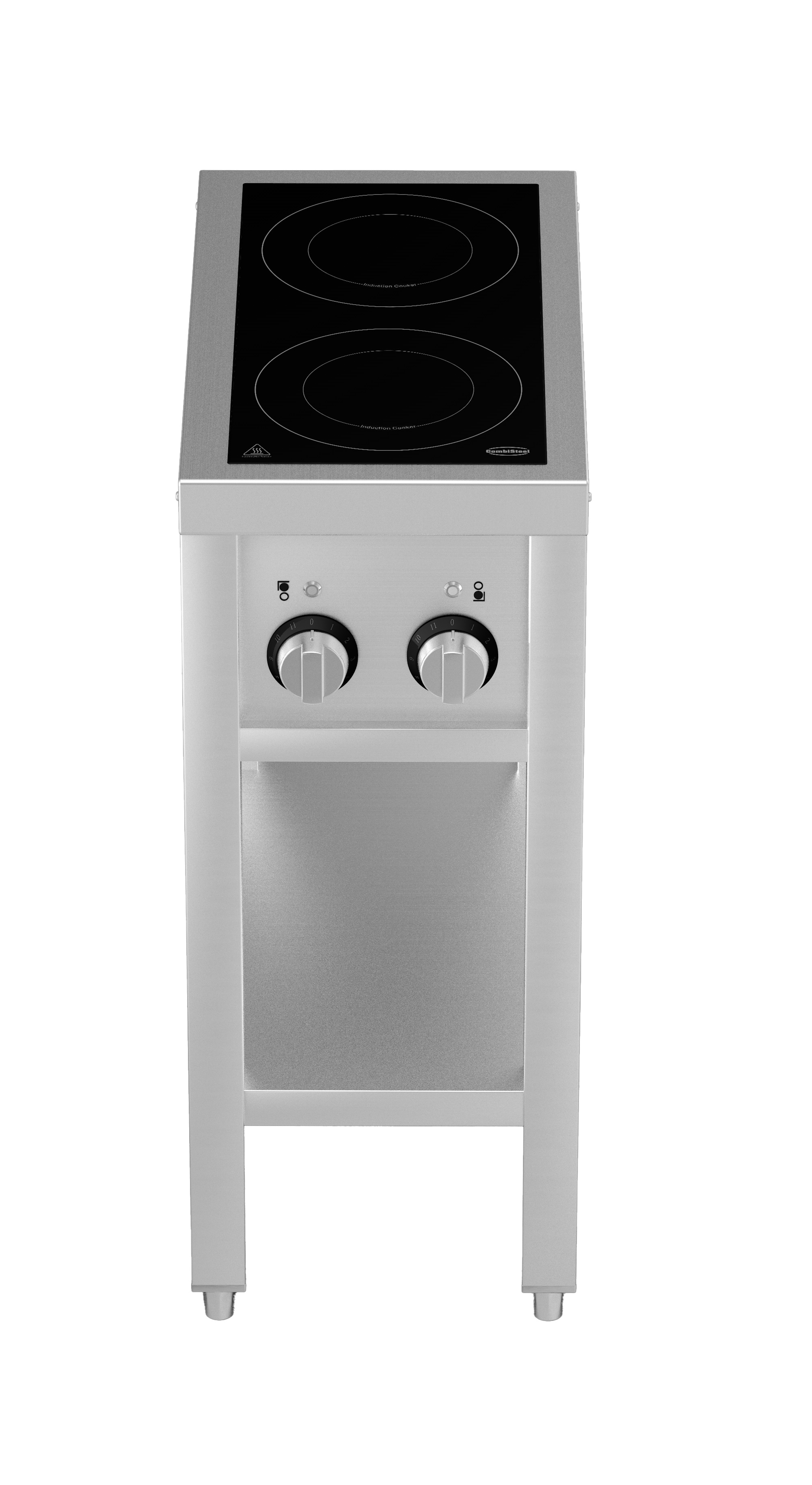 CUISINIÈRE À INDUCTION 2 ZONES AVEC ESSOUS OUVERT COMBISTEEL 7505.0030