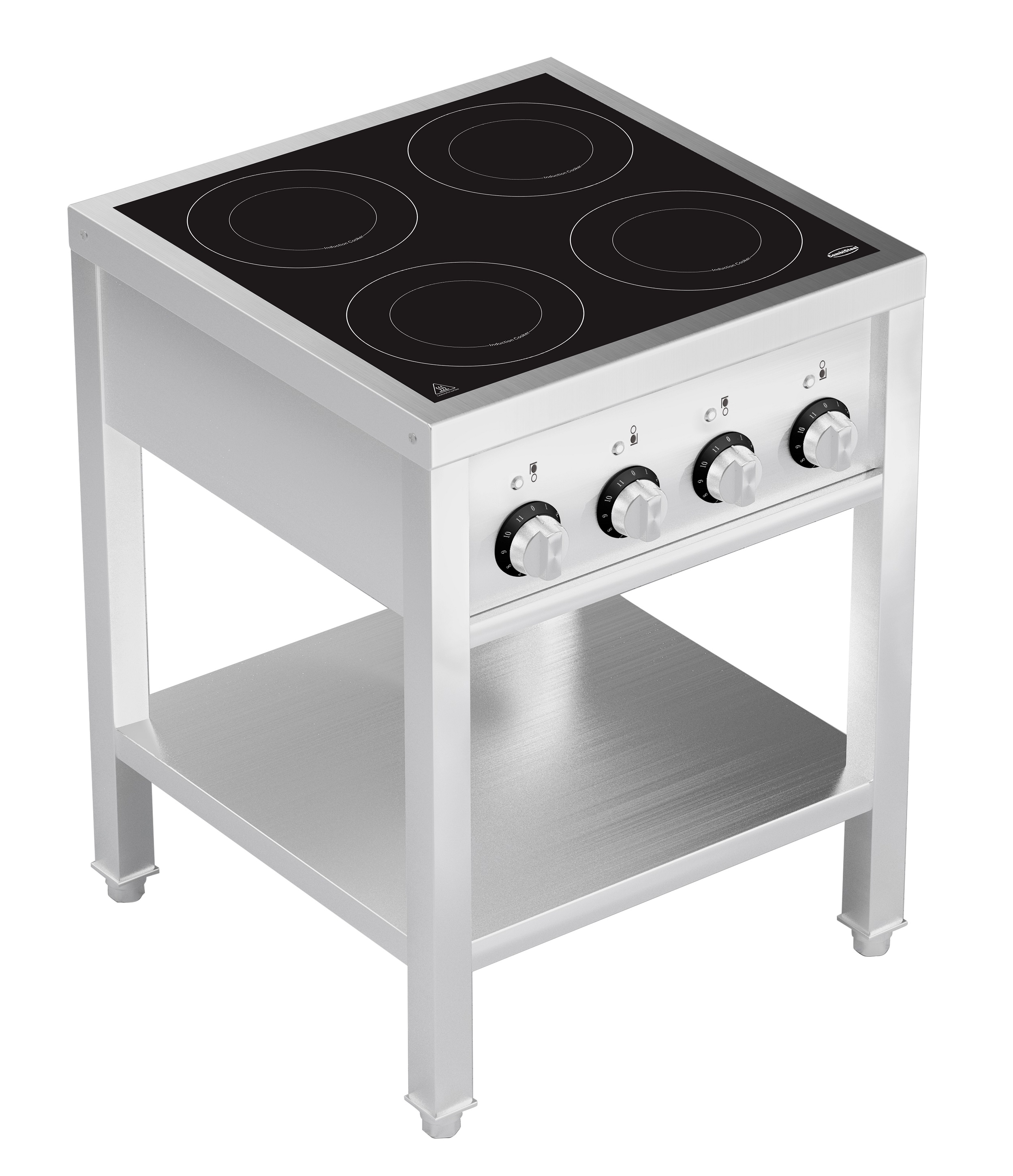 CUISINIÈRE À INDUCTION 4 ZONES AVEC ESSOUS OUVERT COMBISTEEL 7505.0035