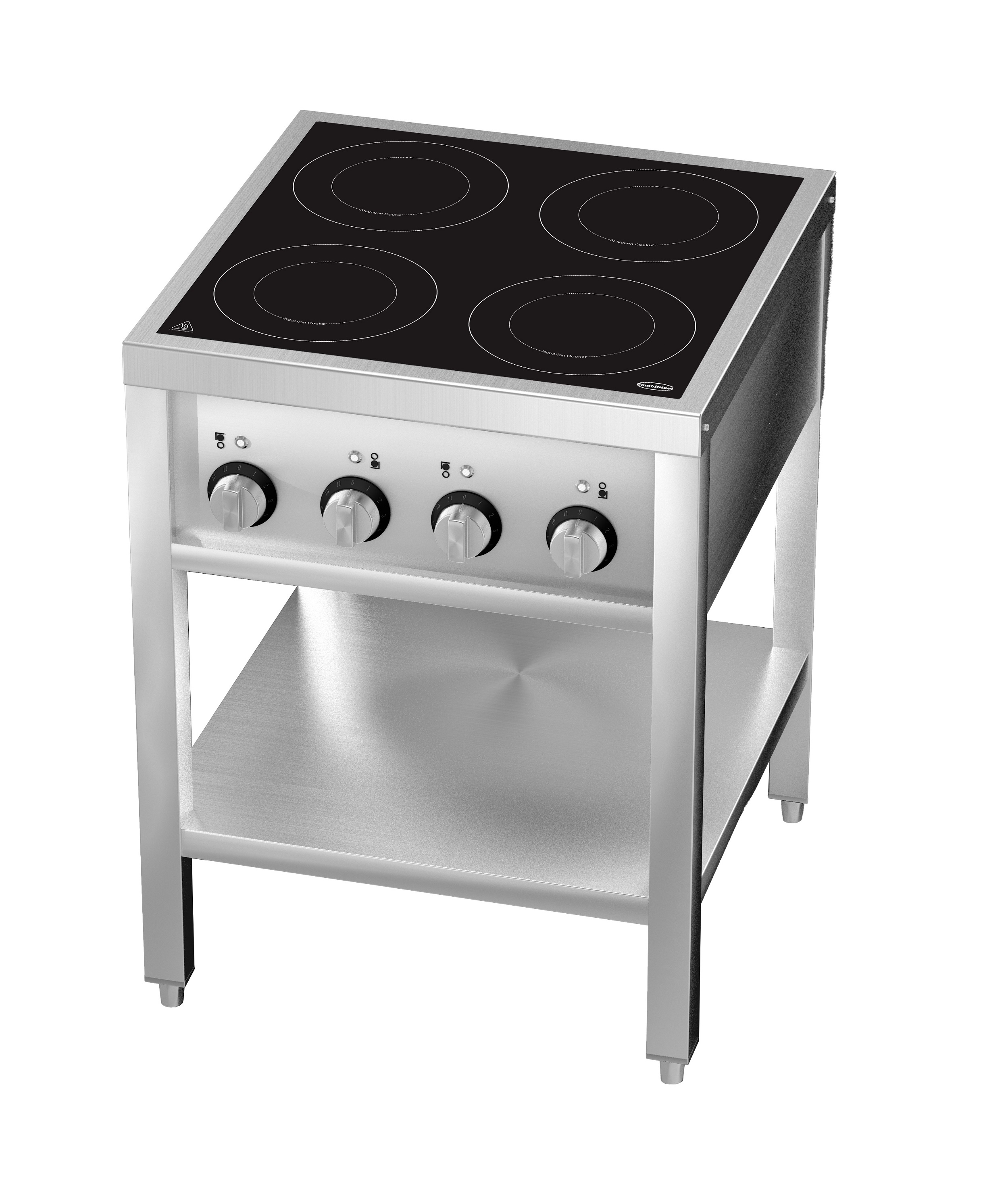 CUISINIÈRE À INDUCTION 4 ZONES AVEC ESSOUS OUVERT COMBISTEEL 7505.0035