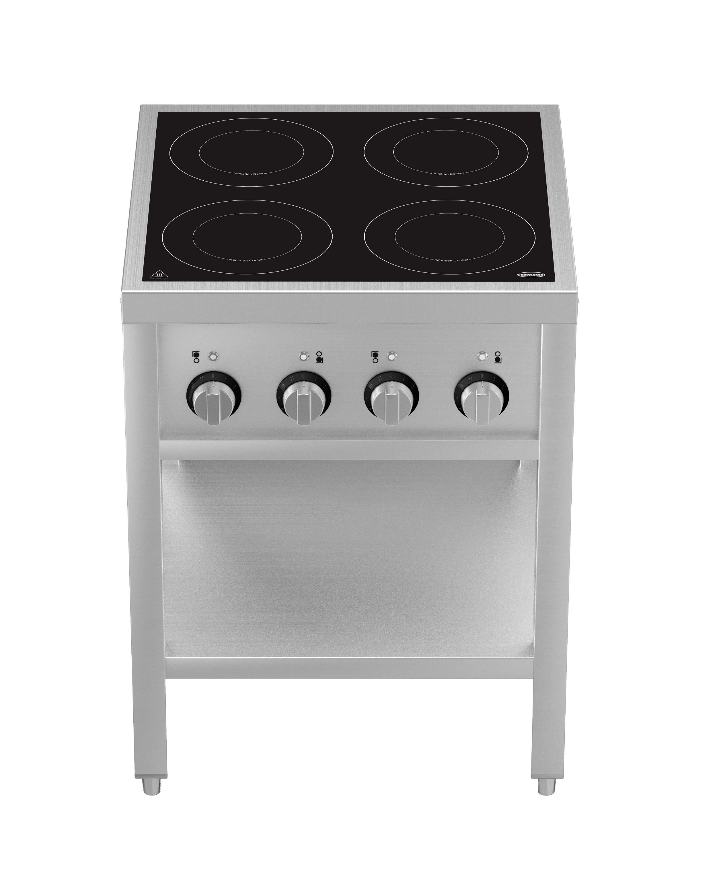 CUISINIÈRE À INDUCTION 4 ZONES AVEC ESSOUS OUVERT COMBISTEEL 7505.0035