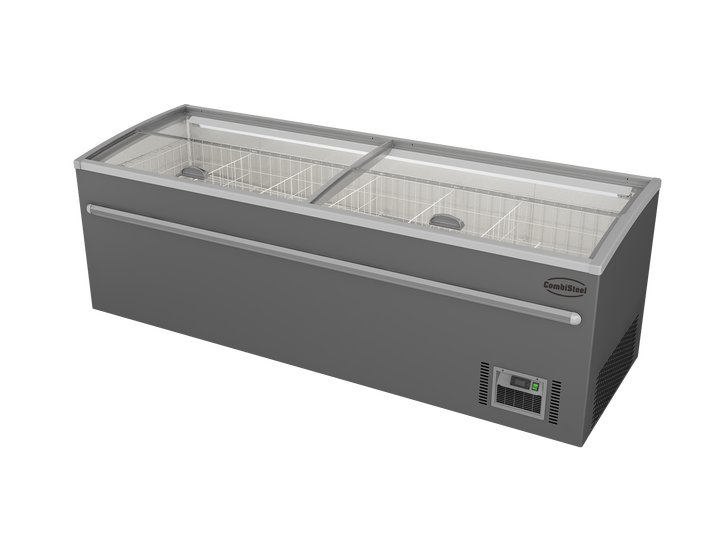CONGÉLATEUR BAHUT POUR SUPERMARCHÉ GRIS 2500 DÉGIVRAGE AUTOMATIQUE *TRANSPORT SUR DEMANDE* COMBISTEEL 7455.2675