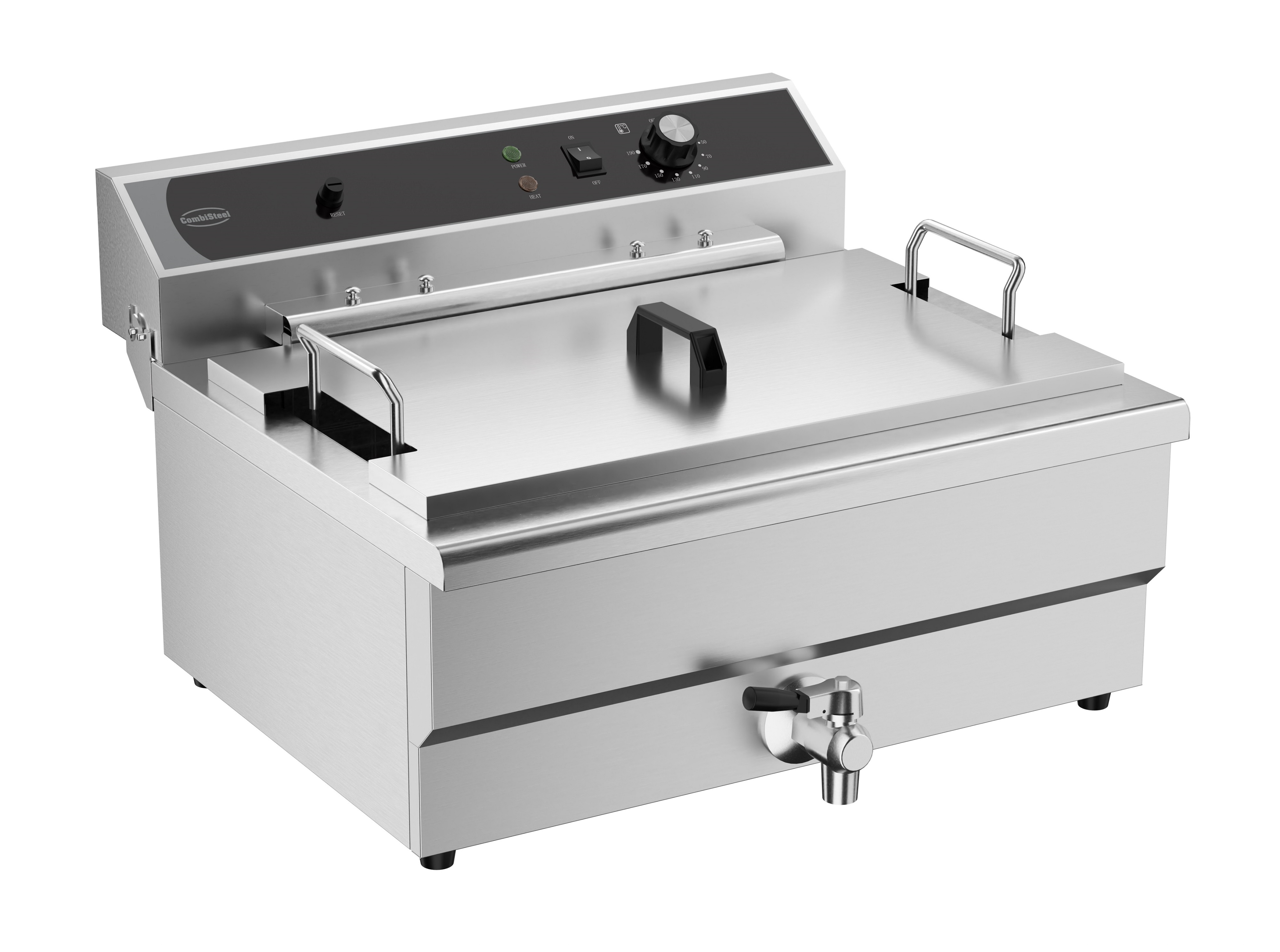 FRITEUSE POSABLE ÉLECTRIQUE 25L - AVEC ROBINET DE VIDANGE COMBISTEEL 7518.0210