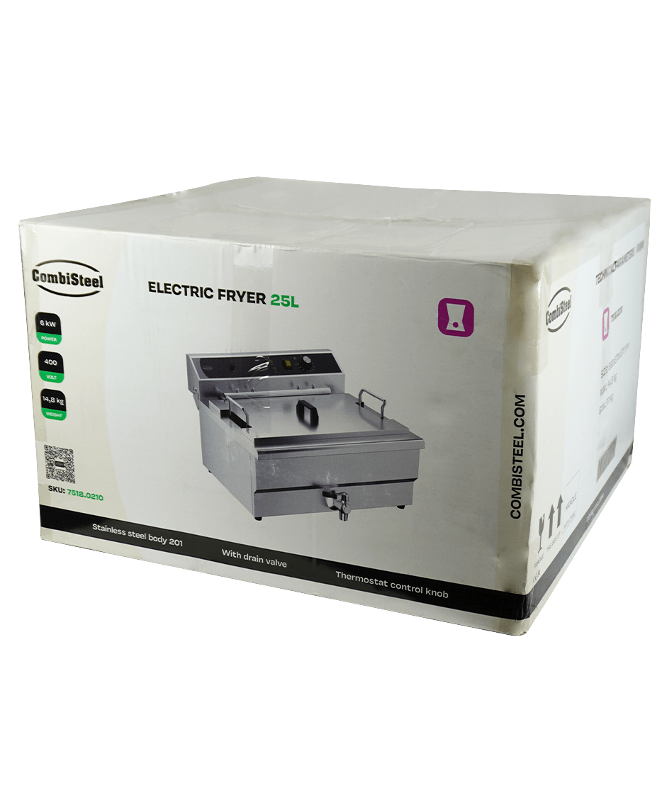 FRITEUSE POSABLE ÉLECTRIQUE 25L - AVEC ROBINET DE VIDANGE COMBISTEEL 7518.0210