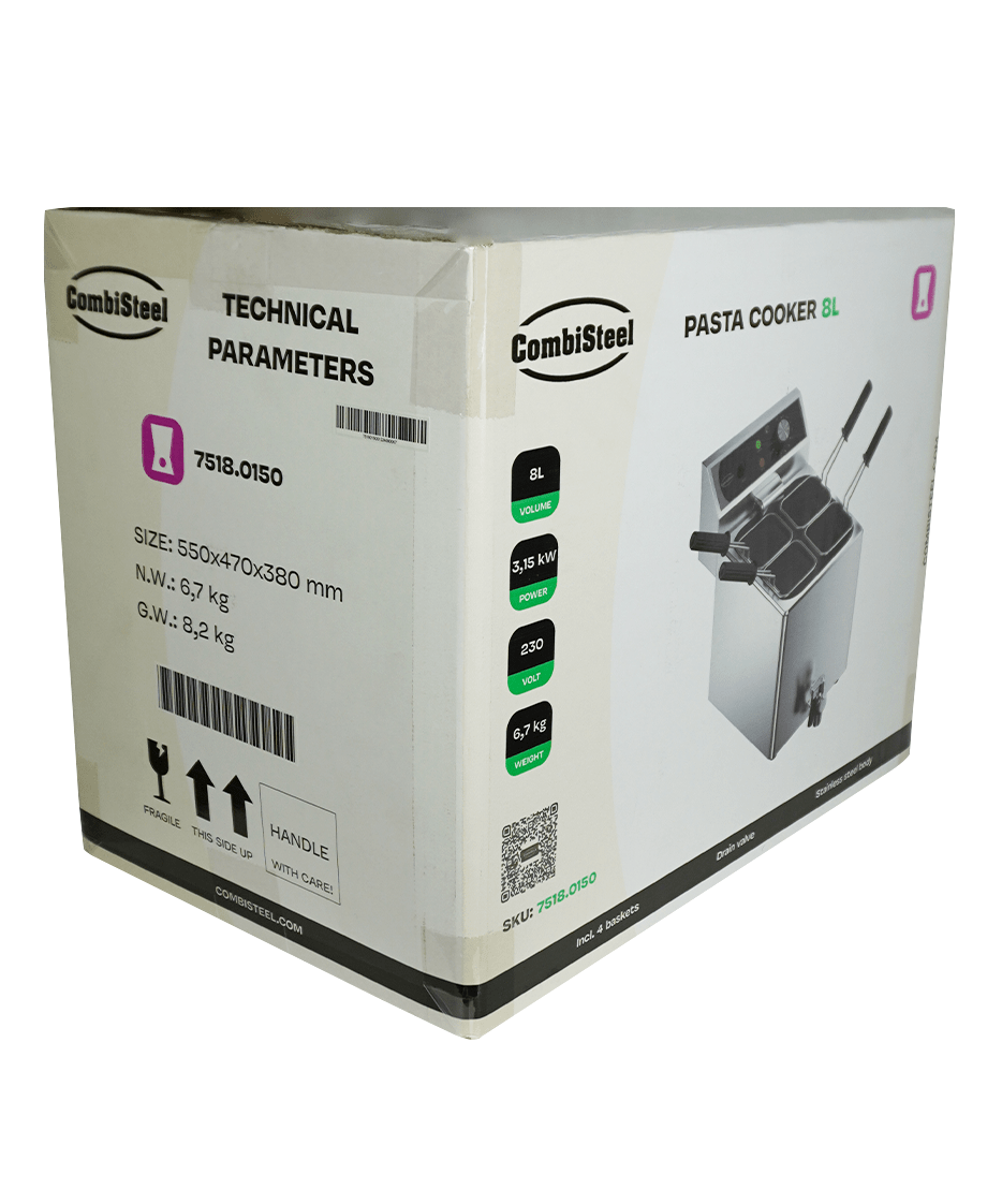 CUISEURS POUR PATES 8L INCL. PANIERS COMBISTEEL 7518.0150