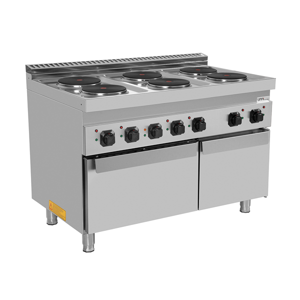 Cuisinière avec four 700 | Cuisinière électrique 6 feux avec four électrique – E70FEO30-K