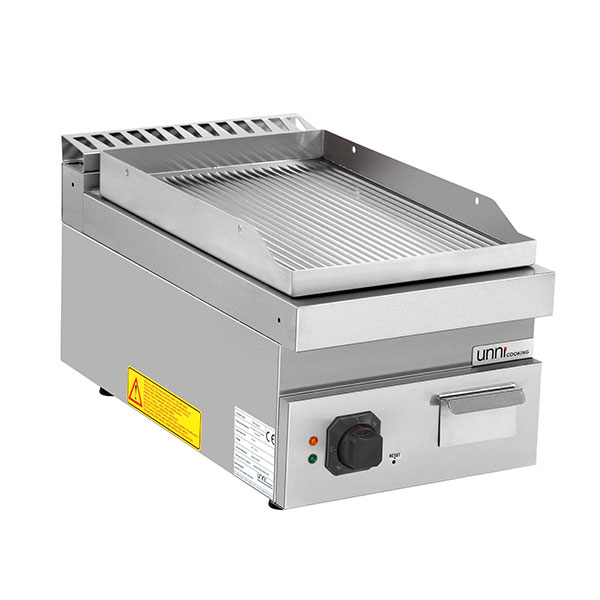 Plaque de cuisson électrique de comptoir | Plaque de cuisson rainurée - E70GP10B+G
