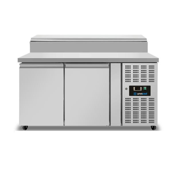Tables de préparation et saladettes | Saladette | 2 portes (1/1 GN) | Ball 6× 1/3 GN | +2°C à +8°C | Refroidissement forcé | Couvercles rabattables
