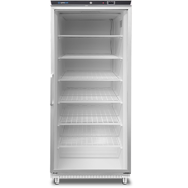 Réfrigérateur - 1 porte | Congélateur | 630 L | Blanc + Verre | -18 °C/-22 °C | Ventilation | 775 x 735 x 1920 mm