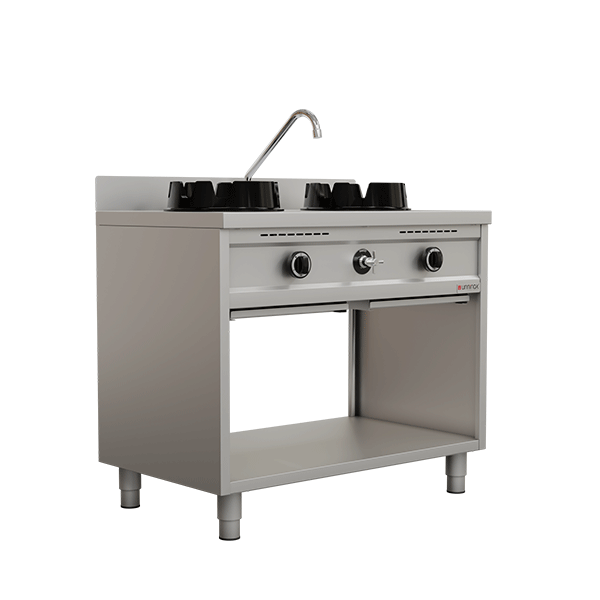Cuisinières à wok | Cuisinière à wok | Cuisinière à wok à gaz - 2 x 15 kW - 2 zones de cuisson