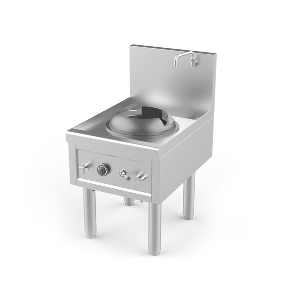 Cuisinières à wok | Cuisinière à wok | Gaz | 1 brûleur Ø280 mm | 27,5 kW | 610 x 850 x 1100 mm
