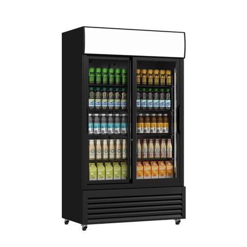 Réfrigérateurs à boissons | Réfrigérateur avec portes coulissantes en verre - 760 L