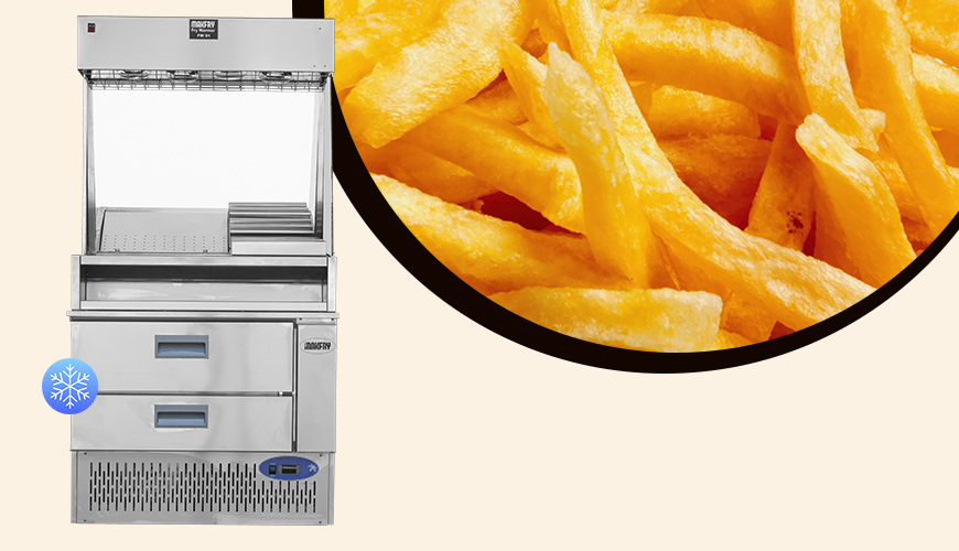 CHAUFFE-FRITES AVEC CONGÉLATEUR MAKFRY FF91-C