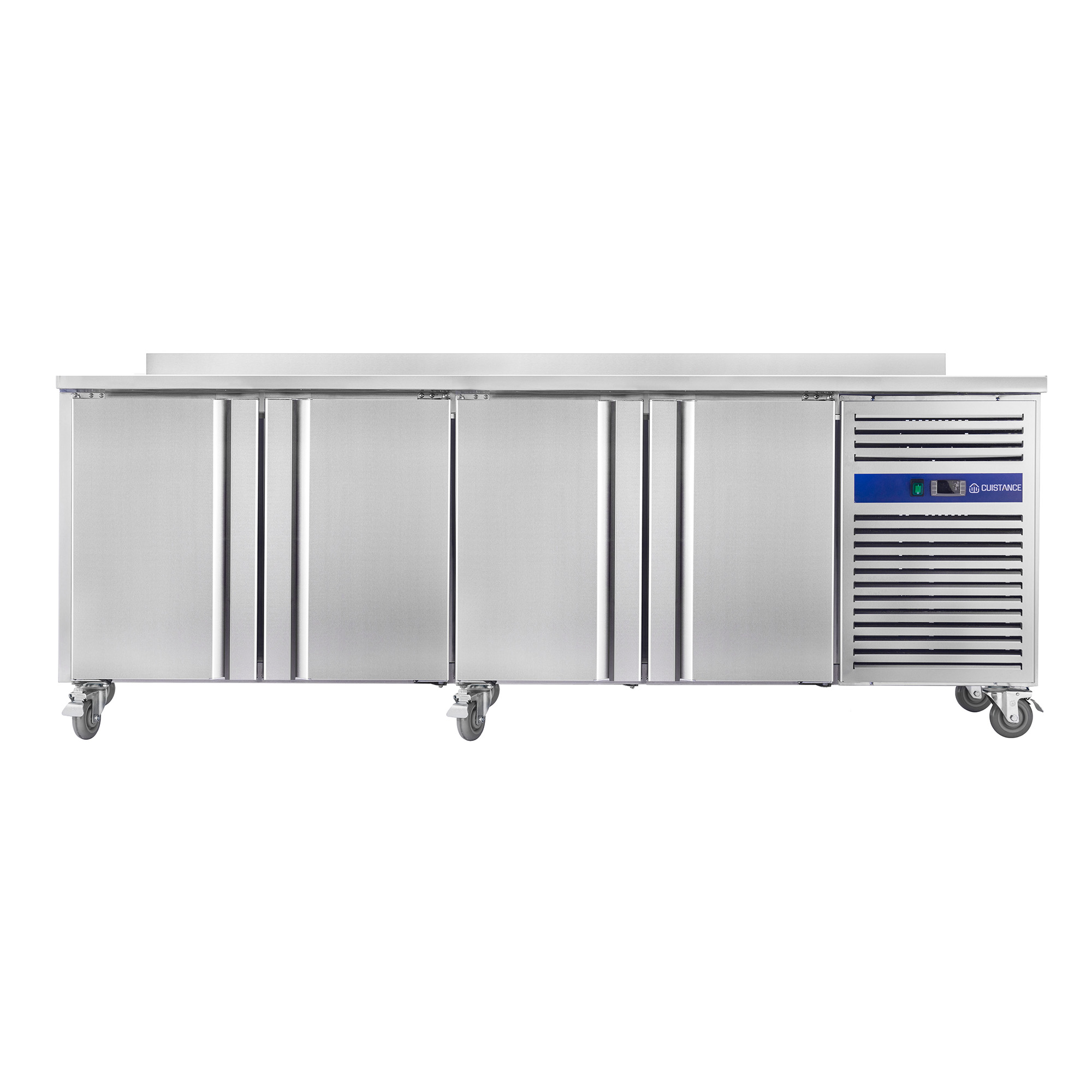 Desserte réfrigérée négative 4 portes Avec dosseret 100 mm 2230x700x950 CUISTANCE-1010012-GN4200BT
