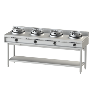 WOK GAZ SUR PIETEMENT 4 BRULEURS 4 x 13 kW
