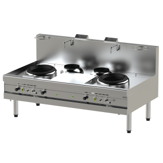 WOK TURBO GAZ SERIE 1250 - 2 BRULEURS + 2 NEUTRE - 2 X 40 KW