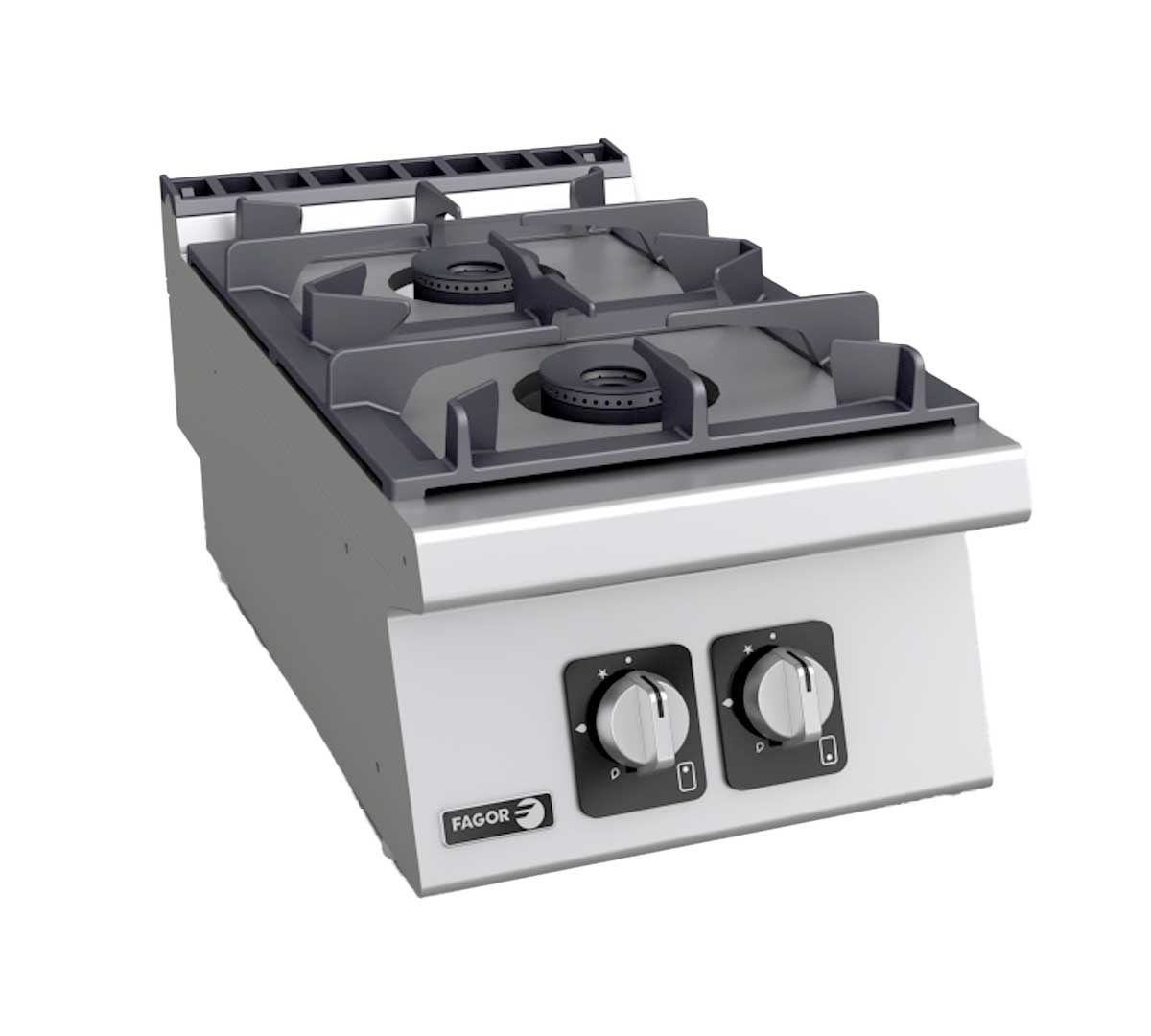 Cuisinière professionnelle gaz 2 brûleurs 10,5 kW Fagor
