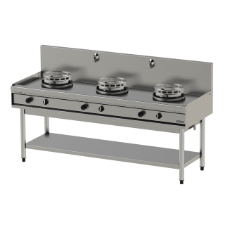 WOK GAZ SERIE 700 - 3 BRULEURS - 3 X 13 KW