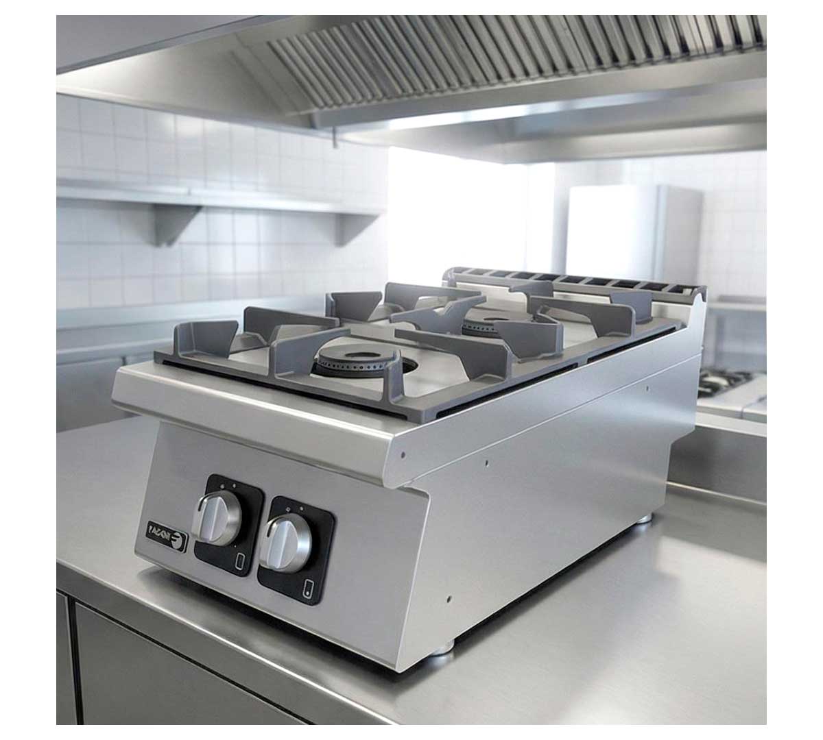 Cuisinière professionnelle gaz 2 brûleurs 10,5 kW Fagor